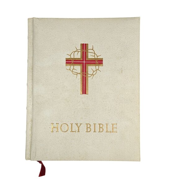 Catholic Deluxe Edition Holy Bible 1961 Vintage Hardcover Confraternity - Picture 1 of 11